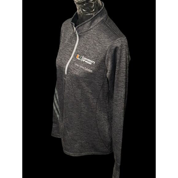 Miami Hurricanes UM Adidas Women Med Jacket Quarter Zip “Canes Ignite Catalyst” - Picture 5 of 8
